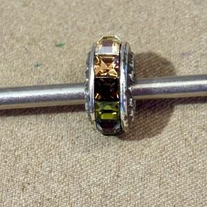 🆕Listing! 🆕 Brighton Spectrum spacer Silver-Topaz Brown & green crystals Retired
